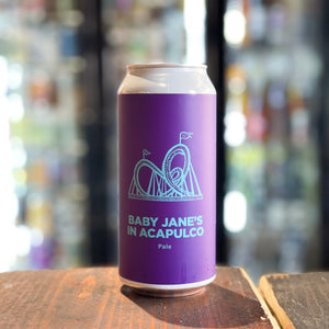 Pomona Island - Baby Jane’s In Acapulco, Pale Ale, 5.1% ABV, 440ml.  Make me a Pale, and make it DDH. All full of Citra, Mosaic, Hallertau Blanc and Motueka.