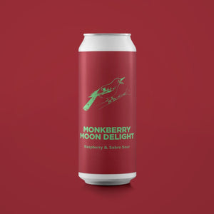 Pomona Island - Monkberry Moon Delight, Raspberry & Sabro Sour, 6.5% ABV, 440ml.  Catch up cats and kittens, don’t get left behind! A Raspberry Sour with a wisp of Sabro. It’s a Monkberry Moon Delight!