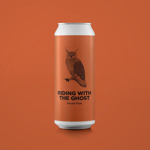 Pomona Island x Thornbridge - Riding With The Ghost, Small Pale, 3.3% ABV, 440ml.  We’ve been busy, trying to make a Small Pale with Enigma, Mosaic, El Dorado and Talus. Brewed in collaboration with Thornbridge.