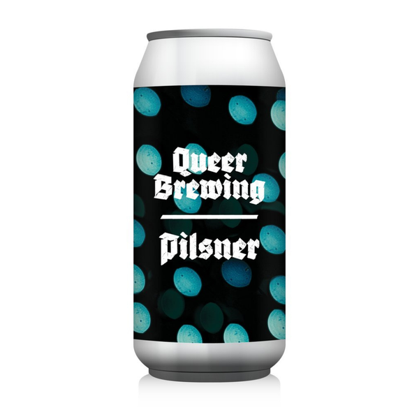 Queer Brewing - Tiny Dots Pilsner, 4.5% ABV, 440ml Can  This beer is a moment of refreshment in a busy life, a touch of calm in a world of noise. Hopped with Saaz and Tettnang for light floral notes balanced on top of a classic Pilsner base, this is our take on a timeless style, brewed with approachability and accessibility in mind. Tiny dots on an endless timeline.