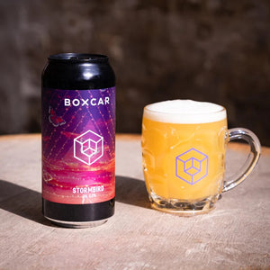 Boxcar - Stormbird, IPA, 6% ABV, 440ml.  We used Simcoe, Loral and Amarillo throughout the brewing process, amplifying the orange notes, all added to our soft water and house yeast.