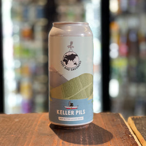Lost and Grounded - Keller Pils, 4.8% ABV, 440ml.  Sometimes the simple things in life are the best. We take Pilsner malt from Germany and combine with three traditional hop varieties – Magnum, Perle and Hallertauer Mittelfruh – to produce a clean, unfiltered, Hop Bitter Lager Beer.  All of our beers are unfiltered and vegan friendly.